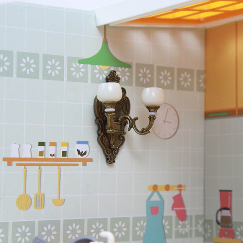 New Miniature Dollhouse Accessories Scene Wall Lamp Play House Accessories Toys Creative Artificial Mini Crafts