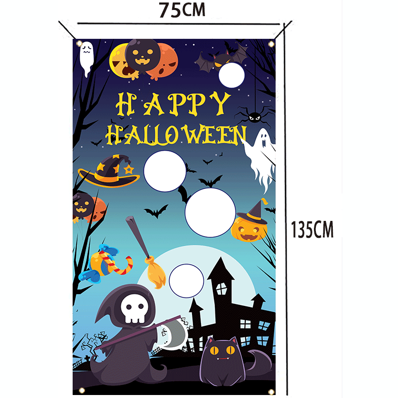 アマゾンのハロウィーンの道化師のゲームのサンドバッグの旗は横断幕を投げます。|undefined