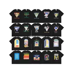 Casablanca Logo Print Oversized Short-Sleeve T-Shirt for Men and Women - 2024 Spring/Summer Trendy Unisex Tee