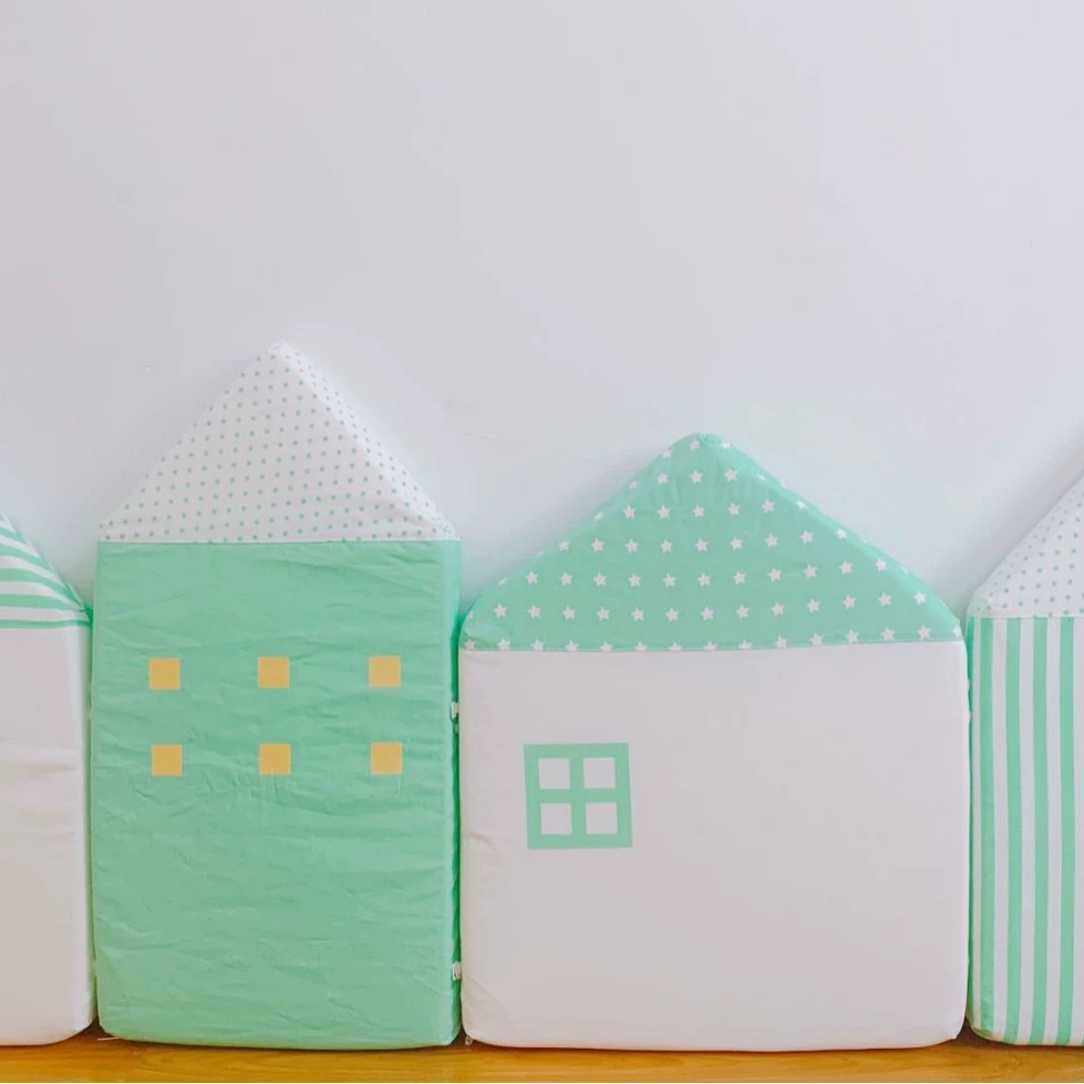 Scandinavian house, sides, fence, collision protection