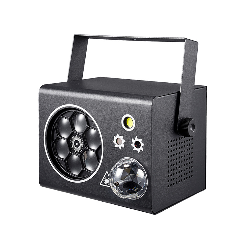 Mini lámpara de escenario cuatro en uno al por mayor luz de efecto de interior KTV luz de barra LED luz láser de flash colorida