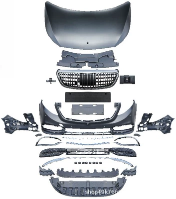 Rear Bumper Grille Kit Modification – Big Surrounded - modified-maybach-front-bumper-surround-hood