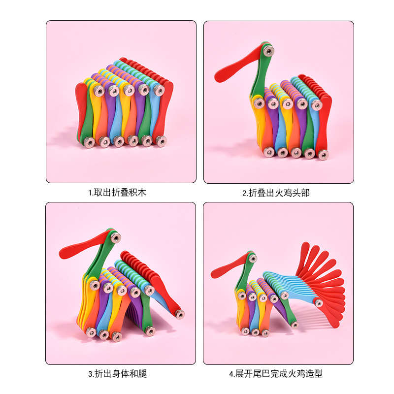 Explosiva transfronteriza, educación temprana para niños, variedad, plegado, movimiento de música, desarrollo manual de rompecabezas del cerebro, ejercicio, juguetes interactivos entre padres e hijos