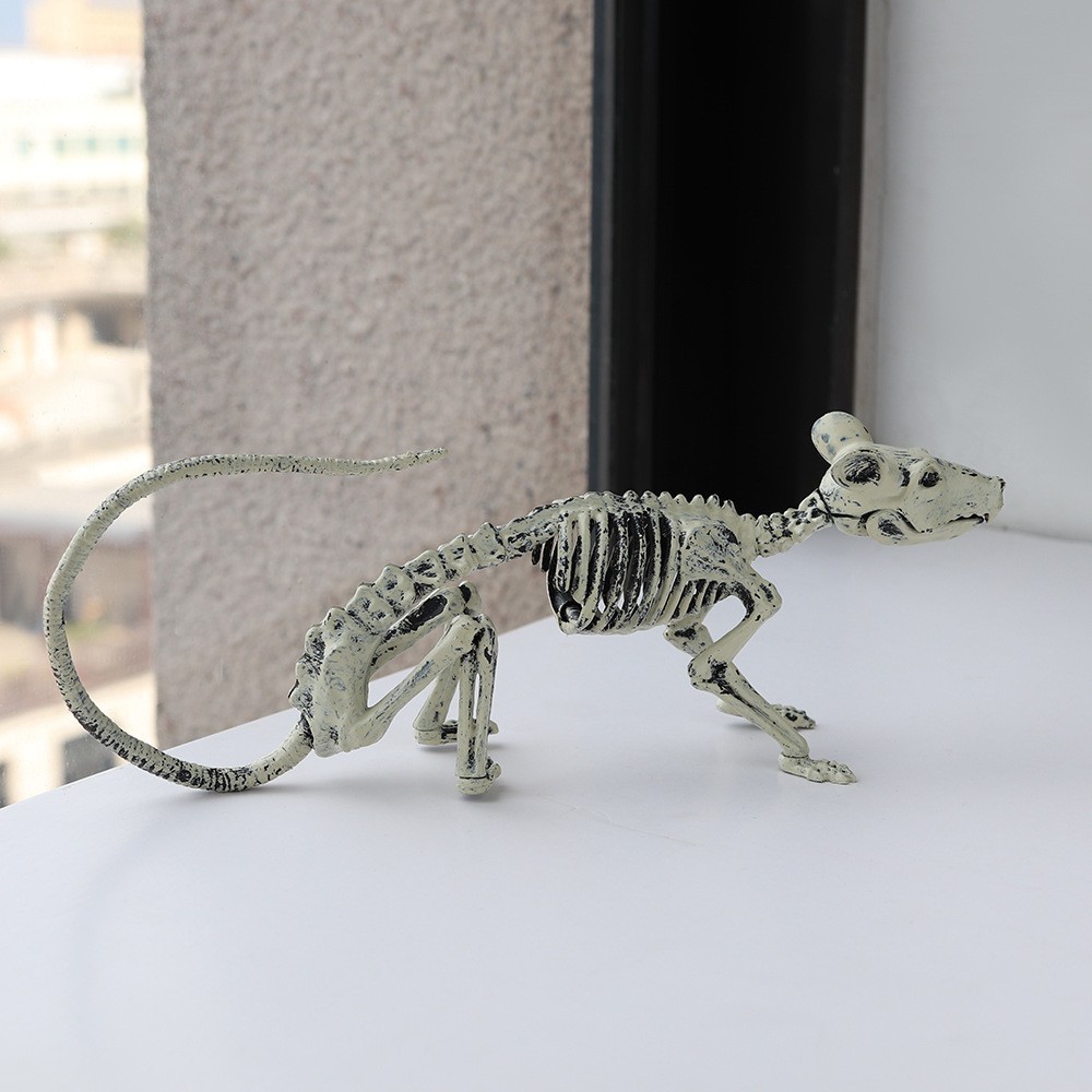 Halloween esqueleto conjunto de esqueleto simulación de plástico humano hueso de mano cráneo adornos de decoración del día fantasma props
