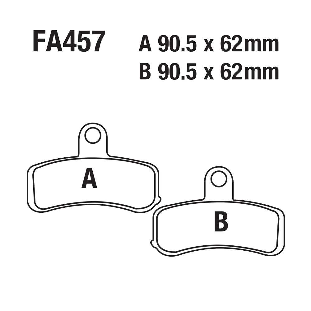 Piel de freno de disco sinterizado a base de cobre para motocicleta Harley FA457 Road Wei Fat Breakthrough Street Fighter