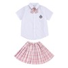 Student pleated skirt, set, summer clothing, children's shirt