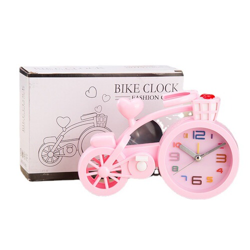 Bicycle alarm clock student cute simple clock living room bedroom bedside ornaments kindergarten children's clock