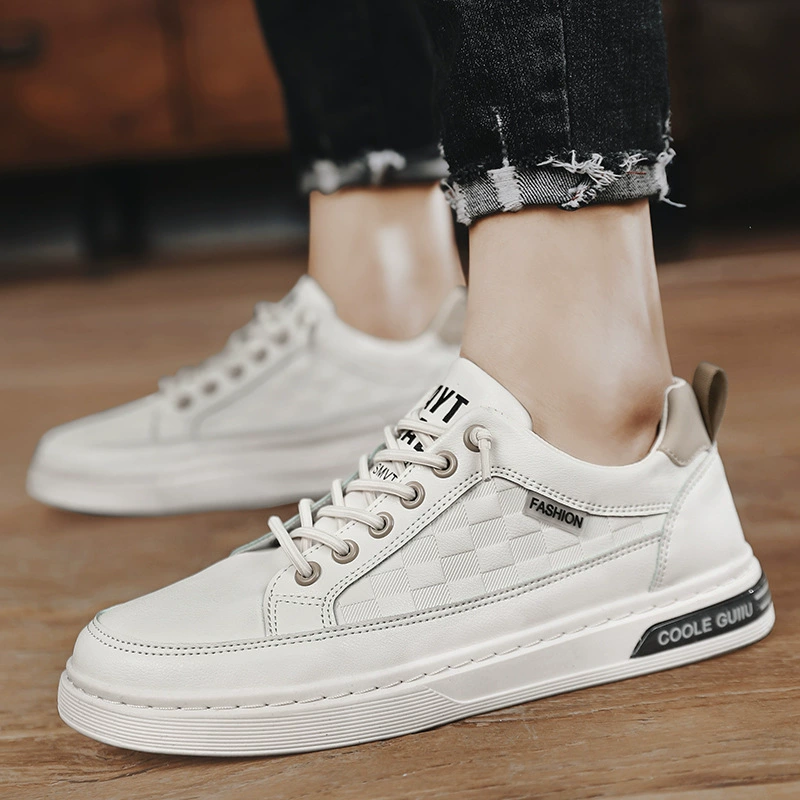 Повседневная обувь мужская весна и осень дышащая нескользящая средняя школа с плоским дном