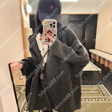 “烟囱毛衣”大慵懒氛围感~杂黑色连帽大廓形针织外套