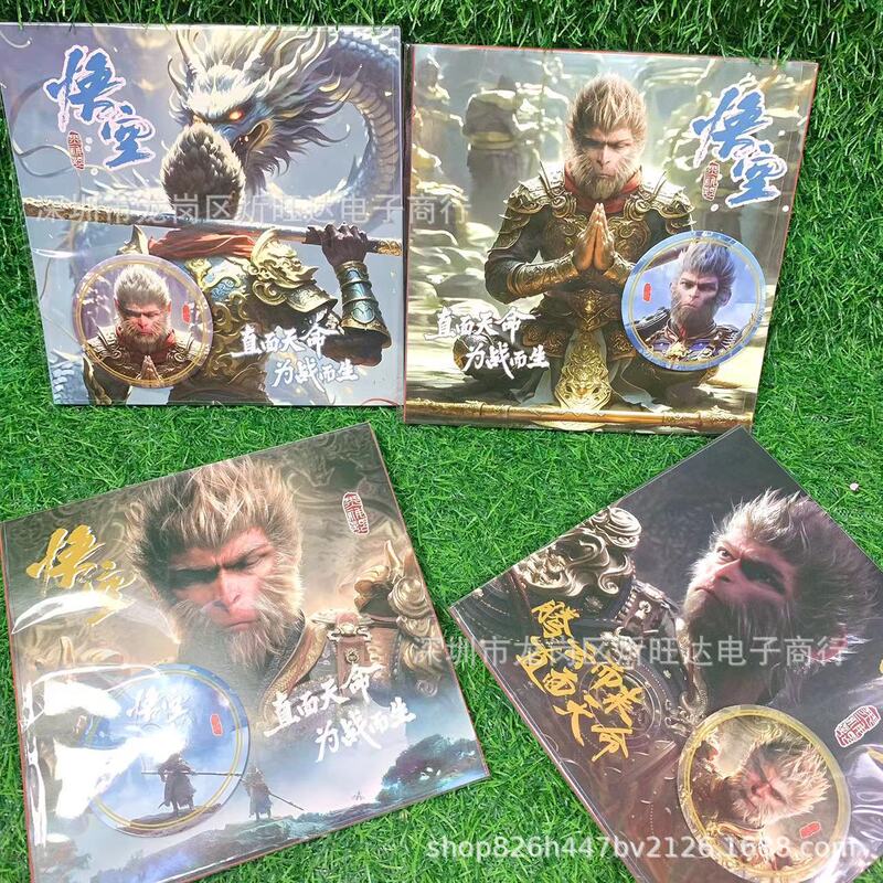 17*17 handmade origami black myth wukong students handmade square DIY fun paper-cut material bag