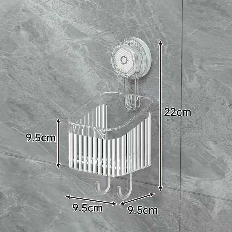 Baño fuerte ventosa rack de almacenamiento hogar ponche-libre cosmético enjuague bucal Copa rack cocina montado en la pared condimento rack de almacenamiento