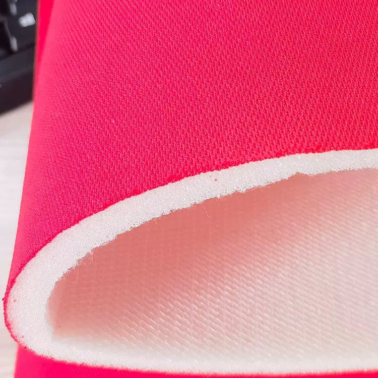 现货供应多色针织鸟眼布复合海绵加网布三层复合面料