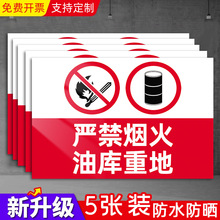 油库重地严禁烟火标识牌加油站消防安全警示牌仓库重地严禁烟火警