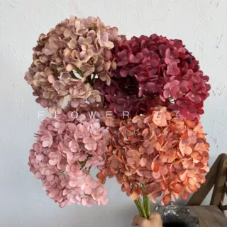 超大绣球仿真花直径25厘米油画绣球仿真花336片仿永生花碎米绣球