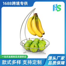 创意家居摆件水果架水果篮欧式客厅餐厅香蕉挂架果盘挂钩铁艺篮