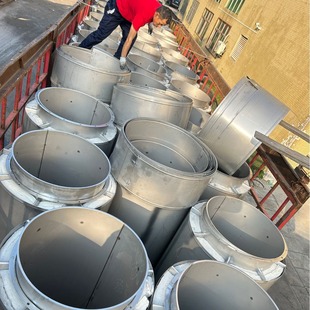 Smoke exhaust duct round duct galvanized spiral duct installation Henghui electromechanical processing various types of duct