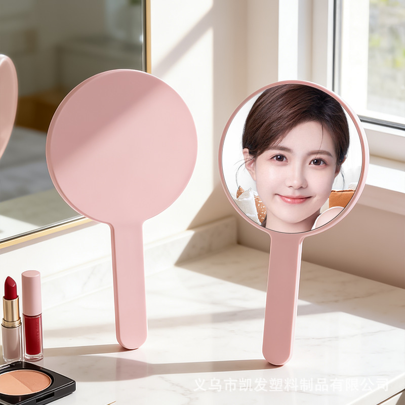 Espejo redondo de alta definición con logo impreso, espejo de maquillaje portátil, espejo pequeño de mano para retoques, regalo de belleza, venta al por mayor.