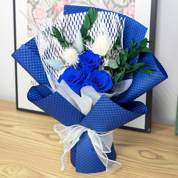 Ramo de rosas preservadas para profesores, regalo de San Valentín para amigos, ramo de flores preservadas de alta gama, venta al por mayor de fábrica