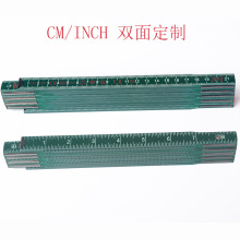 公英制2米10折桦木折尺量油尺木工测量划线90°180°锁定专利设计
