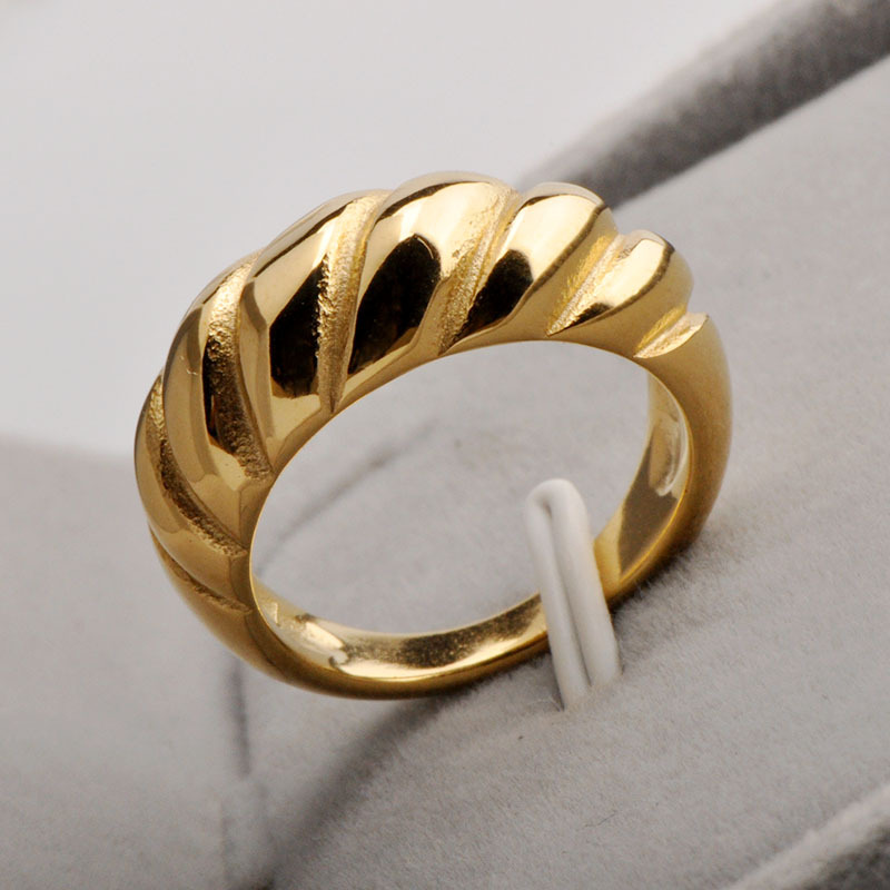 Simple Style Geometric Titanium Steel Plating Rings display picture 4