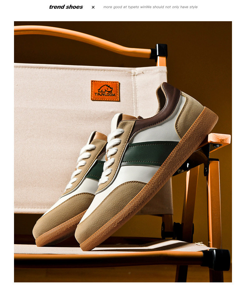 Giày sneaker nam cổ thấp đế bằng thoáng khí kiểu mới — 9157 màu đen, 9157 trắng xanh lá chi tiết 6