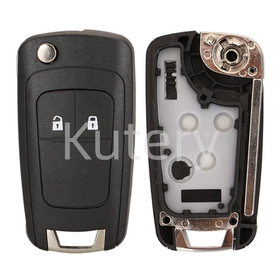 Suitable for Chevrolet Opel Buick Excelle 2015+ New Model Folding Remote Control Car Key Shell, Pay Attention to the Interior (Car Keys) - round-groove-on-back-2-keys