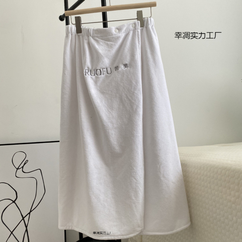 병원 목욕 스커트 피부 관리 클럽 튜브 탑 목욕 스커트 하이 엔드 퓨어 코튼 화이트 베이비 벨벳