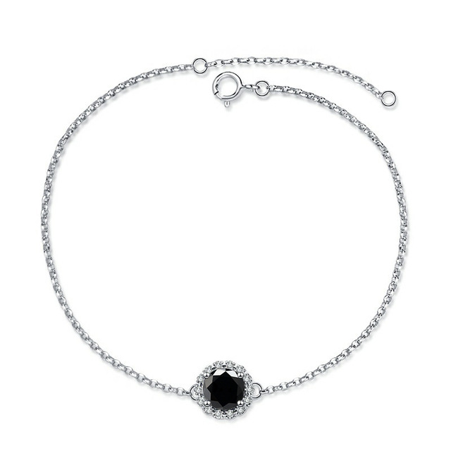 S925 joyería de plata estrella piedra grande y pequeña pulsera de moissanita mujer D color 1 quilate joyería en vivo fábrica al por mayor