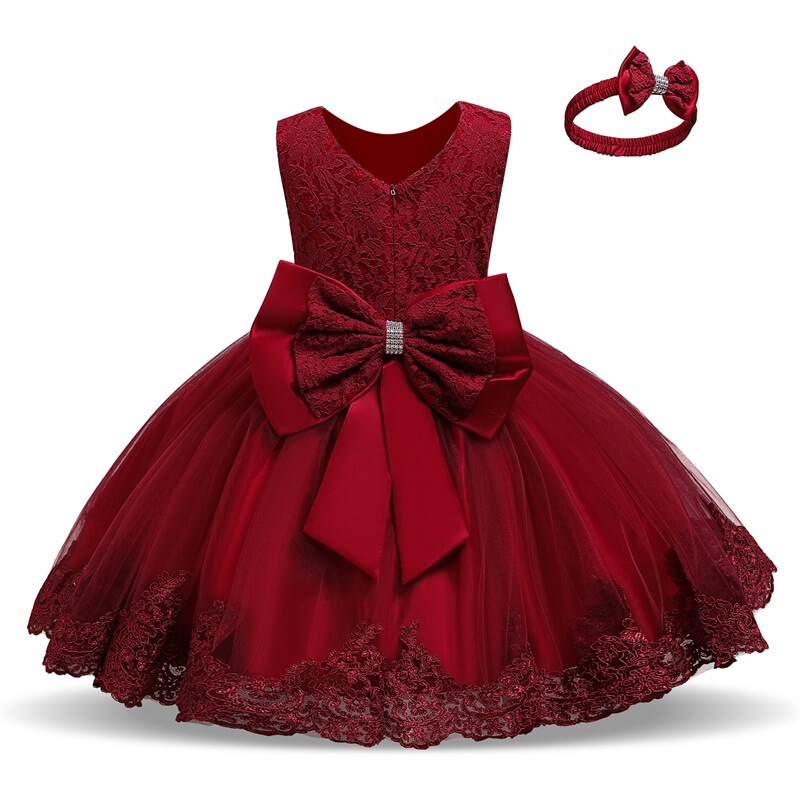 Wishアマゾン人気赤ちゃんプリンセススカート歳ドレス蝶結びレースワンピースbaby dresses|undefined