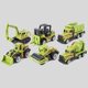 Cross-border alloy mini simulation sliding engineering vehicle excavator bulldozer road pressure dump children's toys