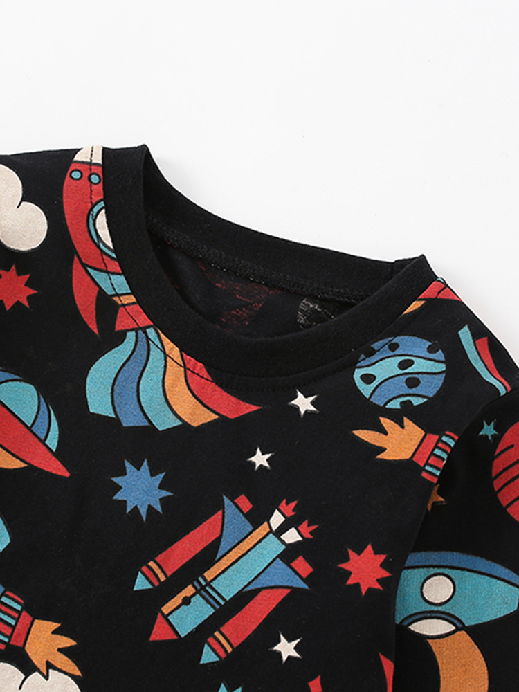 En stock malwee camiseta de los muchachos otoño nueva camisa de fondo de los niños europeos y americanos casual cuello redondo manga larga ropa para niños
