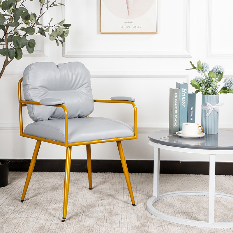 Light Luxury Chair Backrest Home Female Bedroom Makeup Stool Simple Modern Internet Celebrity Dressing Table Sofa Chair