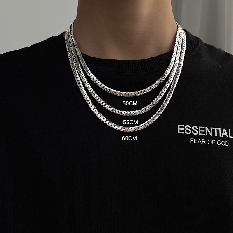 Fashion U Shape Titanium Steel Polishing Necklace 1 Piece