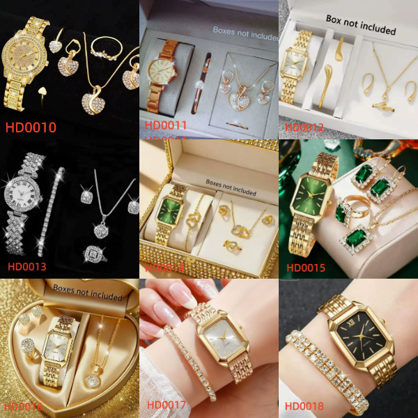 Trendy Best-Selling Roman Numeral Luxury Diamond-Studded Cuban Bracelet with Women's Watch Fashionable Hip-Hop Steel Watch