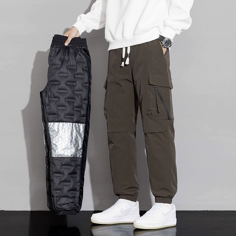 Трансграничные пуховые штаны Мужские графеновые теплые штаны Мужские живые наружные осанки