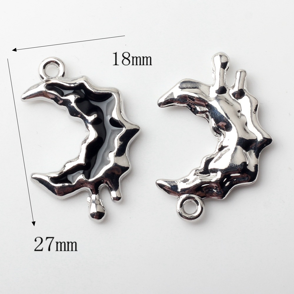 80g Weight Pendant Jewelry Making Type DIY Jewelry Accessories, Earrings Classification 10 PCS/Package Quantity Alloy Material Star, Moon Pattern Simple Style, Korean Style Style Enamel, Enamel, Plating Craft Black Color 10 PCS/Package Alloy Star Moon Pendant DIY Jewelry Accessories Earrings 7