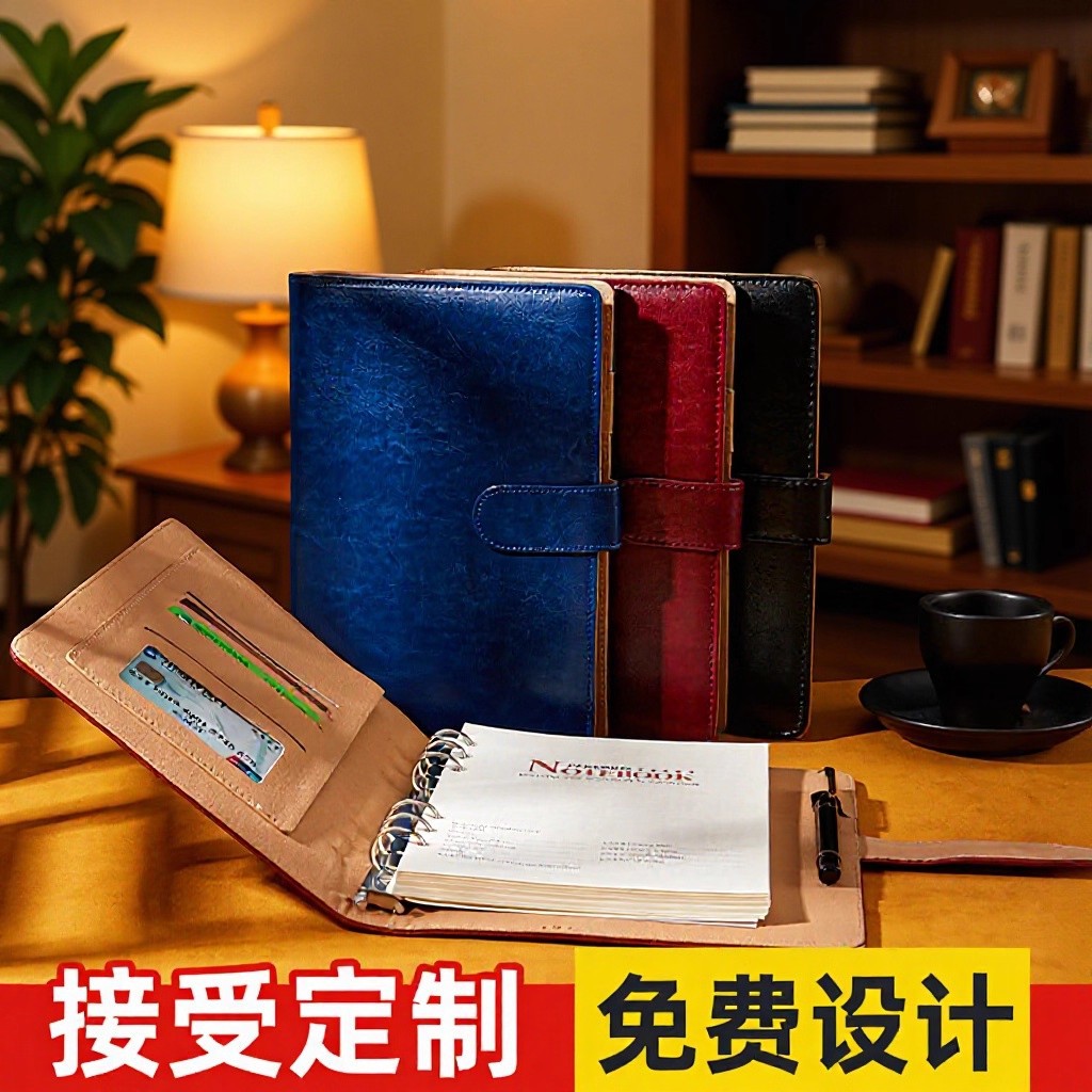 A5活页本B5笔记本企业办公会议记录记事本礼盒装可定制logo活页本