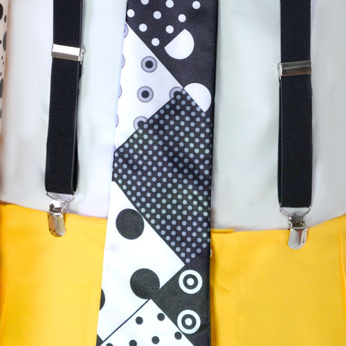 Disguised weirdo cos suit Jim Carry mask man yellow long suit cosplay Halloween costume