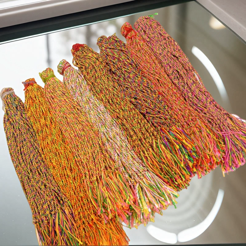 Children's red rope bracelet, hand-woven colorful cord, adjustable length