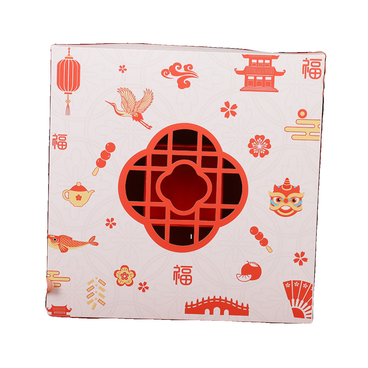 2025 caja de regalo de huevo de Año Nuevo 9 galletas de galletas Gongge nougat crisp de nieve embalaje de mano caja vacía