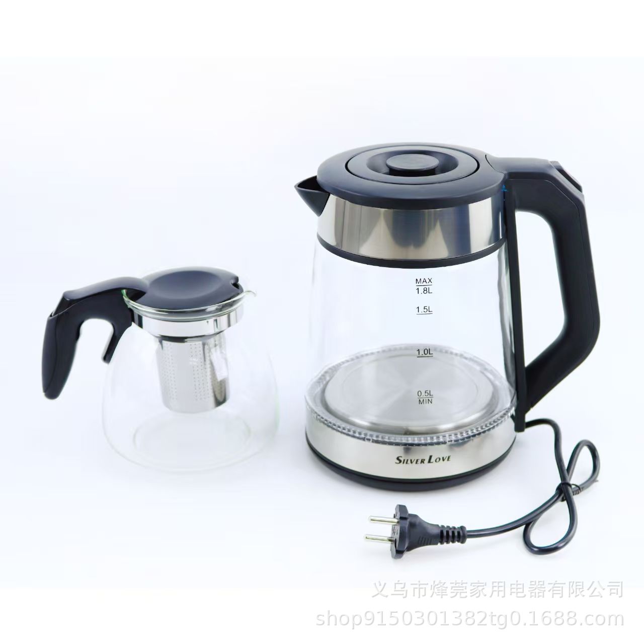 hervidor de agua de doble capa hervidor eléctrico material de vidrio inhibidor de bacterias inhibidor de sabor hervidor eléctrico hervidor madre image 3
