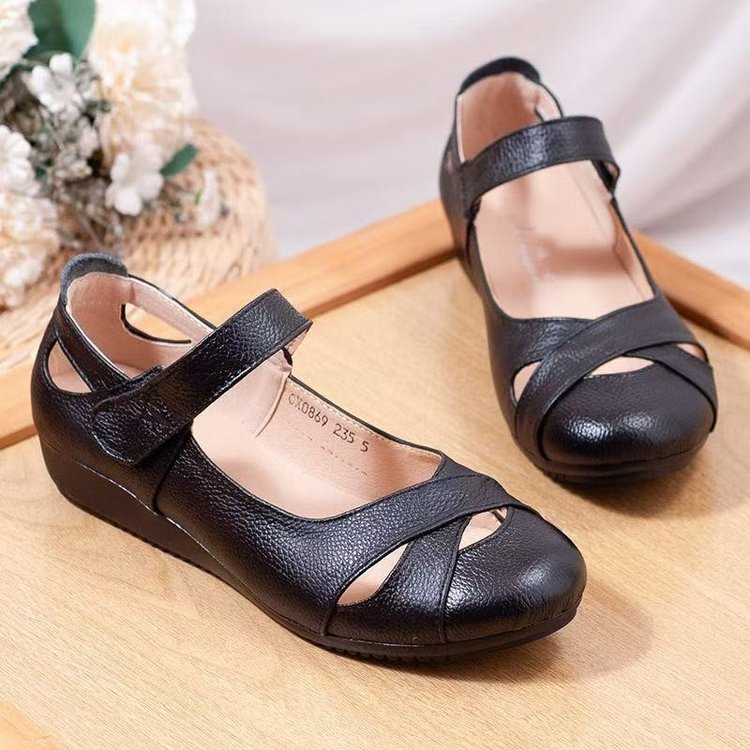 跨境秋季新款厚底松糕小皮鞋女鞋低帮鞋单鞋时尚休闲鞋高品质外贸