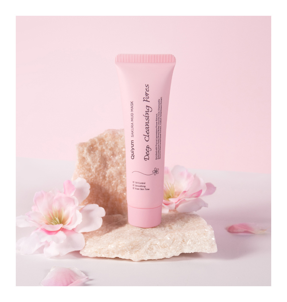 temu version QUIYUM Cherry Blossom Mask Mud 30g (Tube) Hydrating, Cleansing and Moisturizing Manufacturer wholesale undefined
