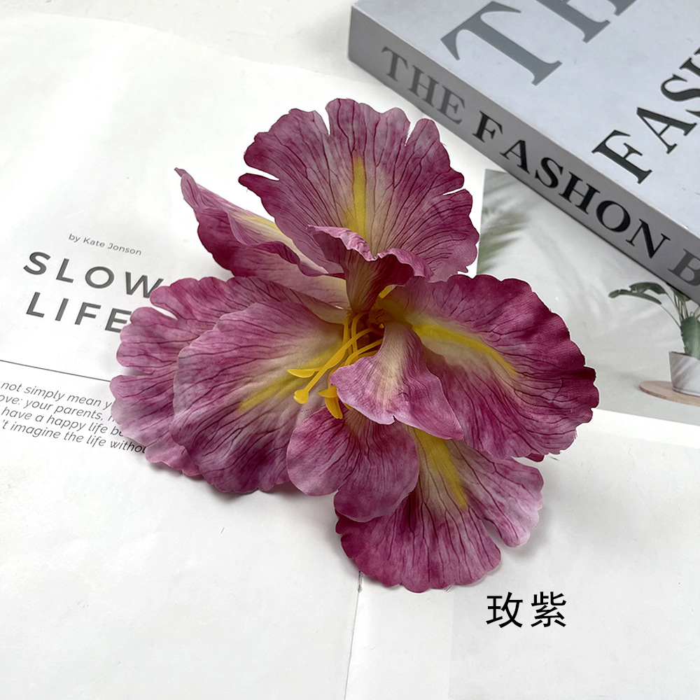Simulación de flores Alice Iris cabeza de flores DIY Monet estilo de flores falsas tocadillo de flores material de paquete de accesorios de fotografía
