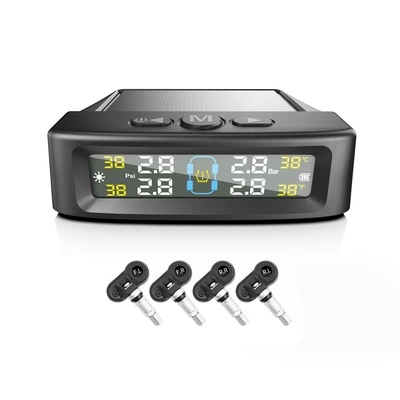 Tire pressure monitoring system solar tire pressure car tire - t12-didi-version-built-in-notes-english-russian-vietnamese-japanese-spanish