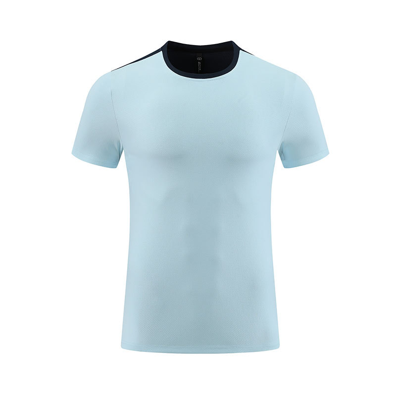 Casual contra el color de protección solar camiseta deportiva de mangas cortas ropa antibacteriana absorción de humedad y sudor al aire libre correr ropa de secado rápido para hombres