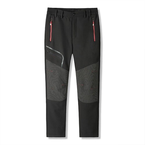 Outdoor sports trousers for men and women, thickened velvet, autumn and winter large size waterproof soft shell fleece ski mountaineering trousers