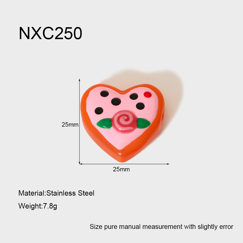 9g Weight Beads Jewelry Making Type 25*25mm Jewelry Making Size 1 Piece Quantity Glass Material Fruit, Heart Shape, Boots Pattern Cute, Sweet Style Irregular Craft 1 Piece 25*25mm Glass Fruit Heart Shape Boots Polished Beads DIY Jewelry Accessories 无