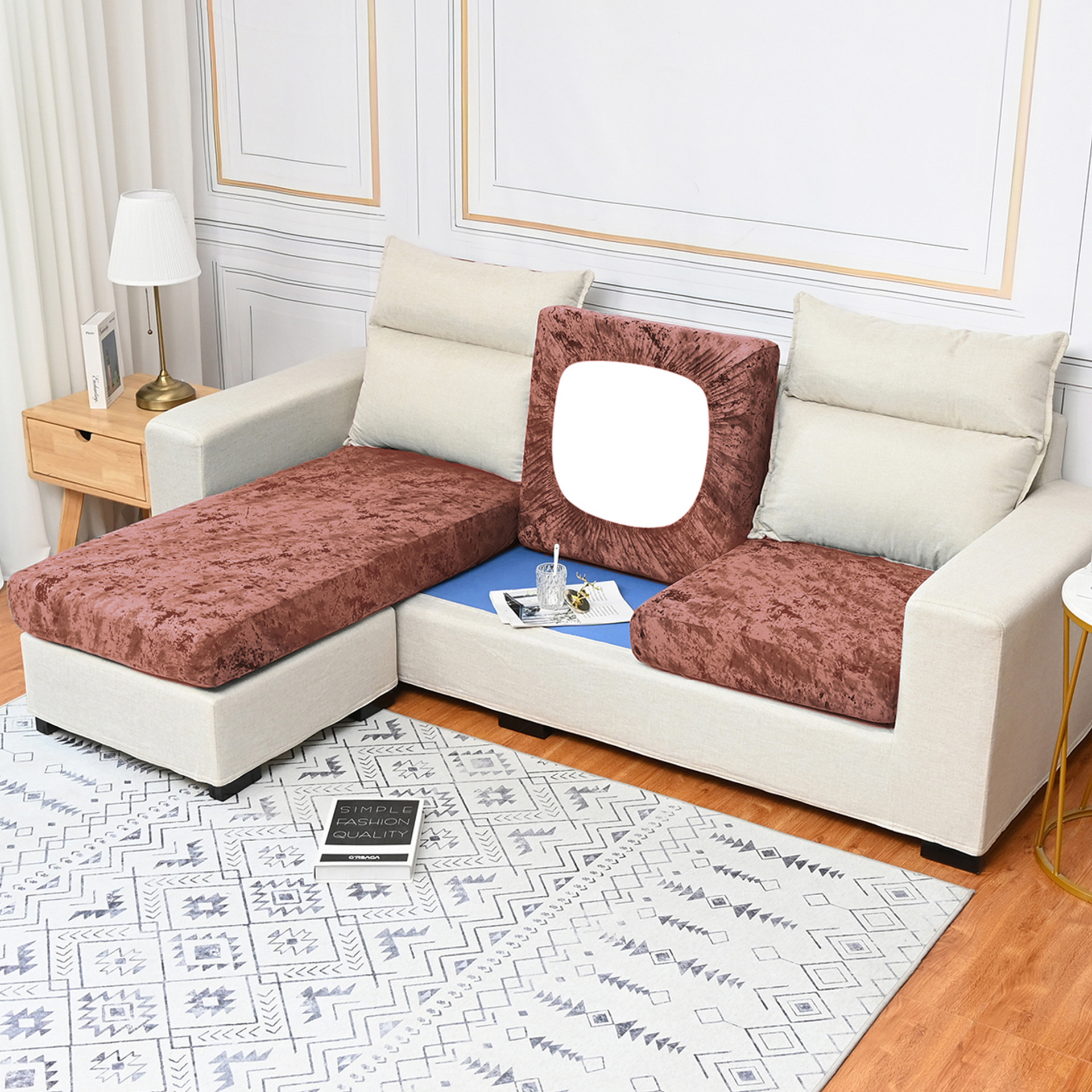 Rojo ladrillo salpicado de tinta