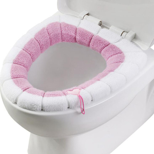 Toilet Seat Cushion Home Winter Thickened Plush Toilet Cushion Seat Cover Four Seasons Universal Plush Toilet Seat Gasket